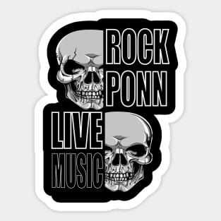 Rock Ponn Live Music tee design birthday gift graphic Sticker